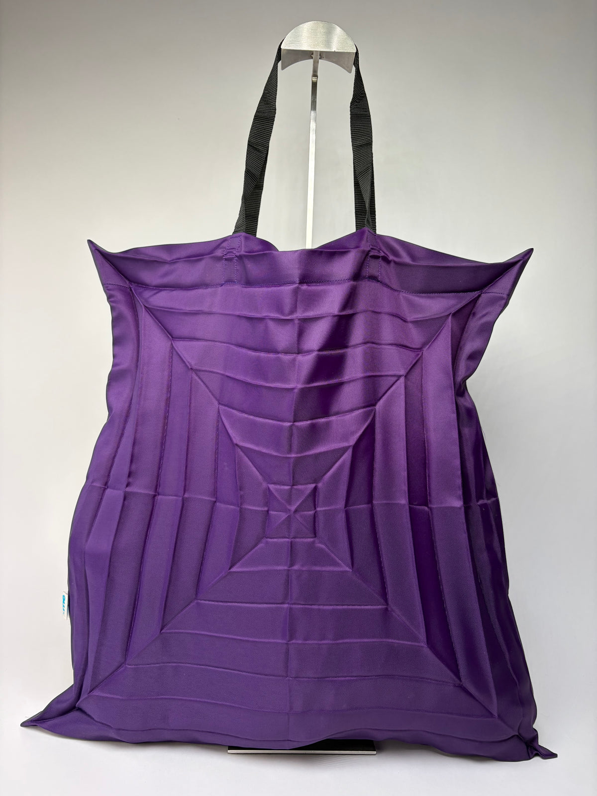 Vintage Issey Miyake Polyester Tote Purple Black Webbing