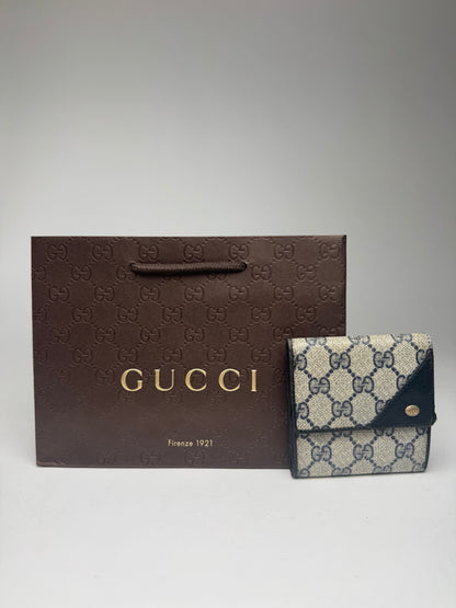 Vintage Gucci Ophidia Monogram Leather wallet black gray