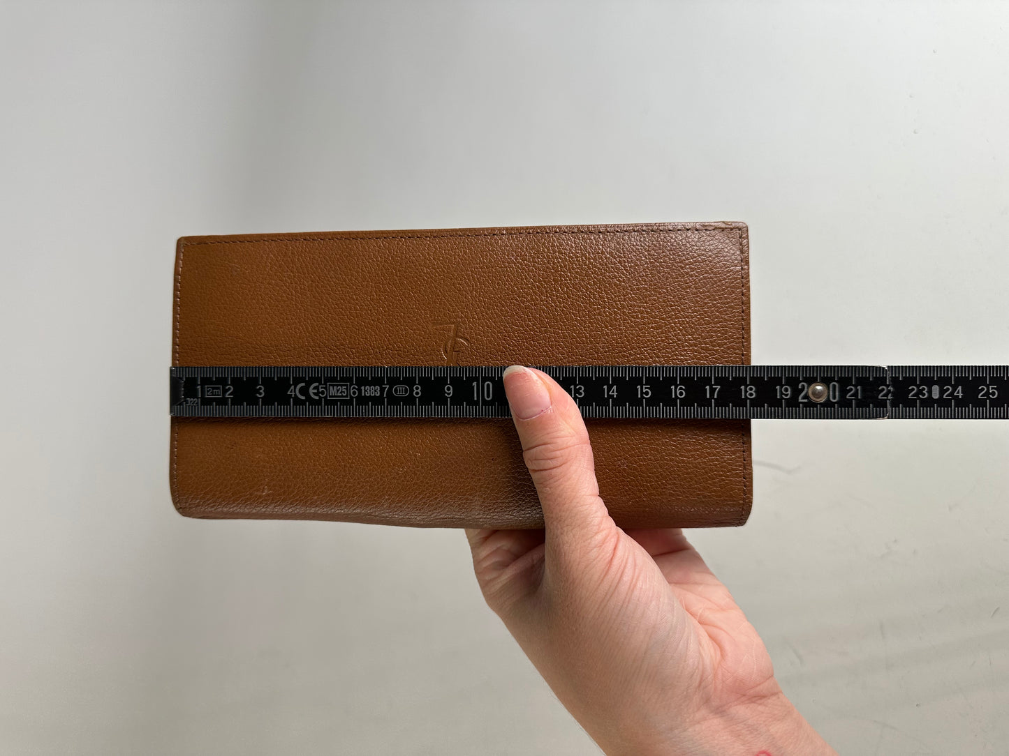 Vintage Yves Saint Laurent Leather Wallet Brown Gold-tone Clasp