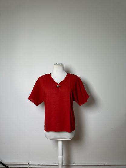 Vintage Chloe Cotton Blend Top Red L