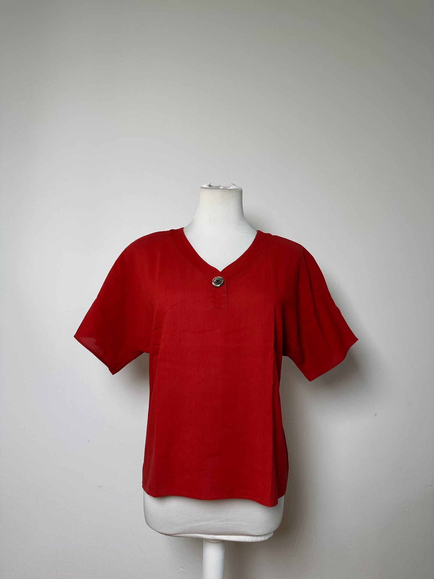 Vintage Chloe Cotton Blend Top Red L