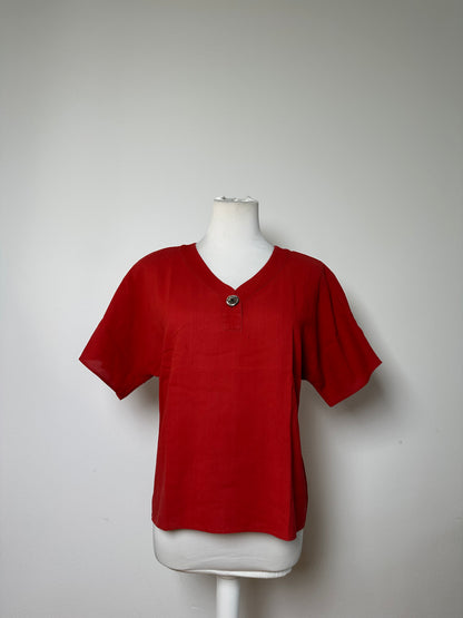 Vintage Chloe Cotton Blend Top Red L
