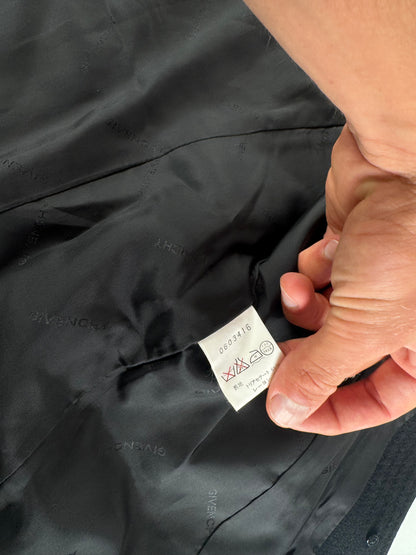 Vintage Givenchy Wool Blazer / Short Trenchcoat M/L black