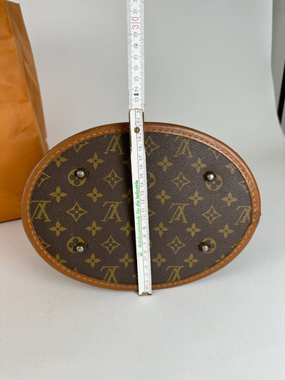 Vintage Louis Vuitton Leather Monogram Bucket bag brown