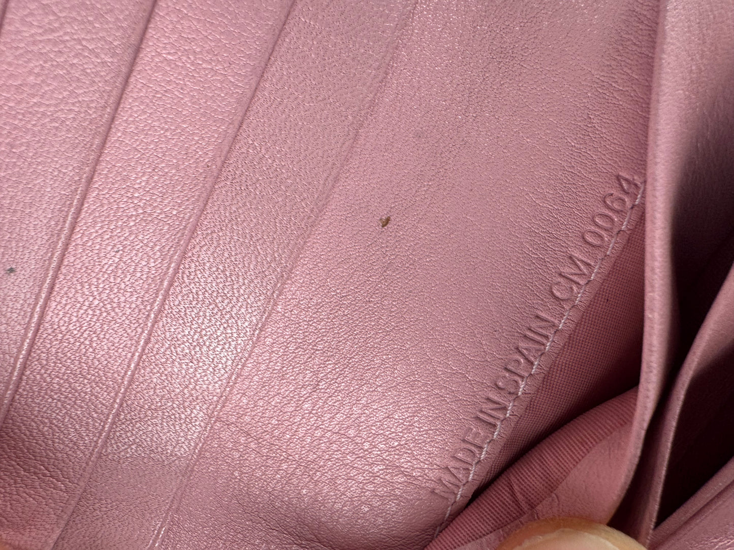 Vintage Dior Oblique Monogram Leather Wallet Pink White