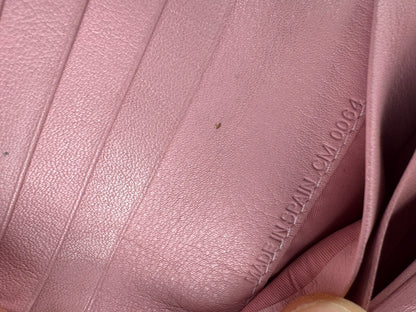 Vintage Dior Oblique Monogram Leather Wallet Pink White