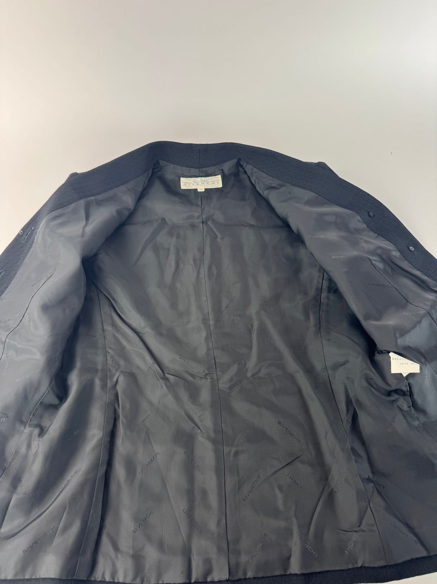 Vintage Givenchy Wool Blazer / Short Trenchcoat M/L black