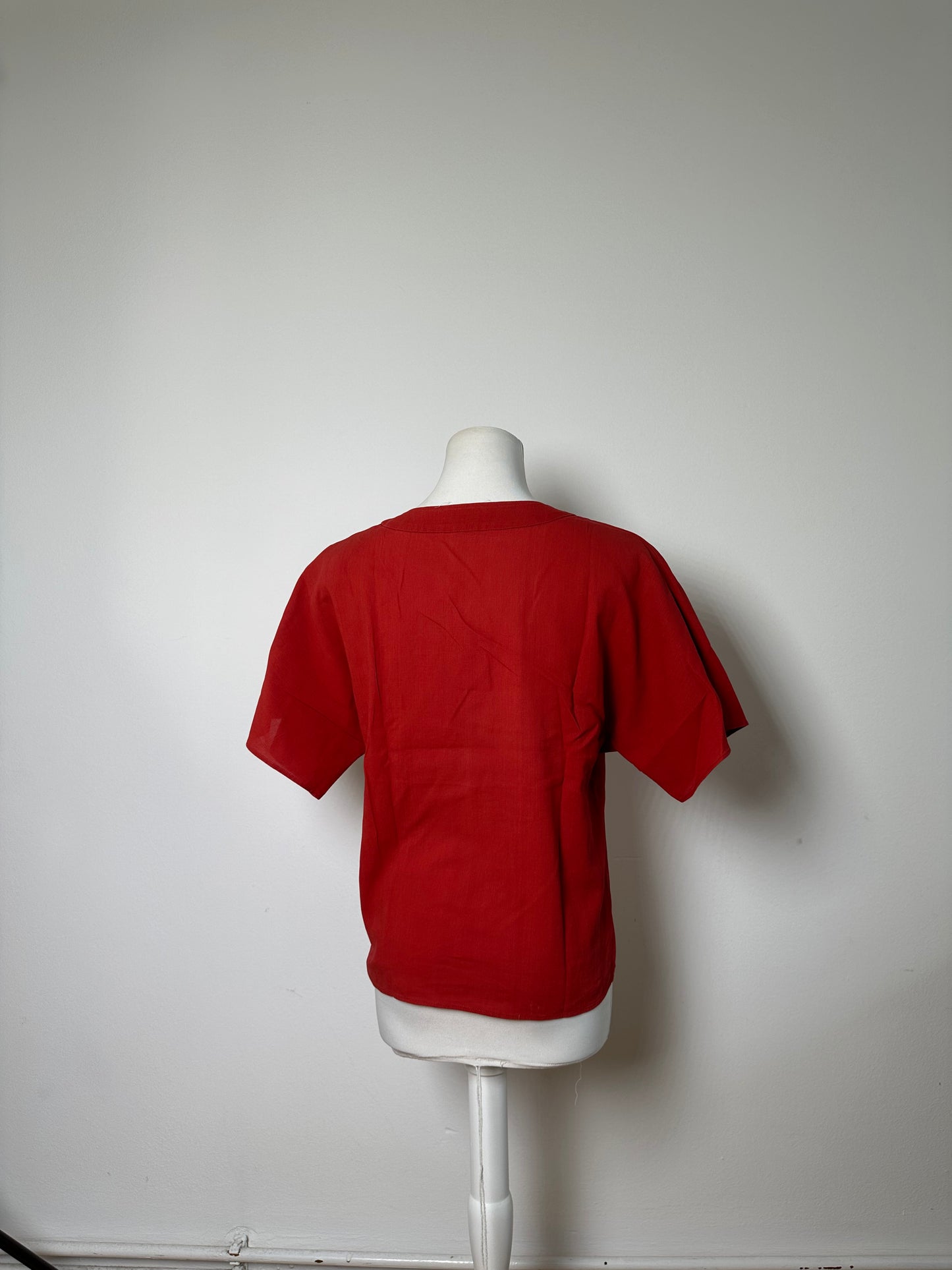 Vintage Chloe Cotton Blend Top Red L