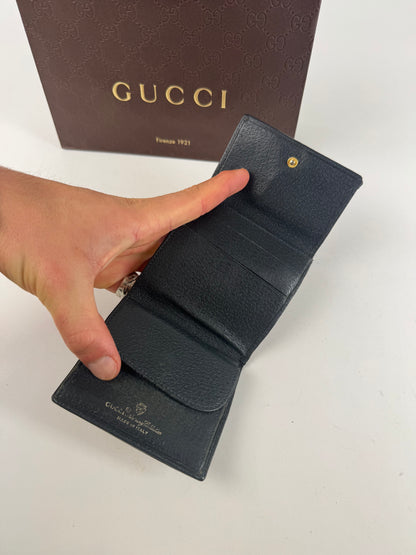 Vintage Gucci Ophidia Monogram Leather wallet black gray