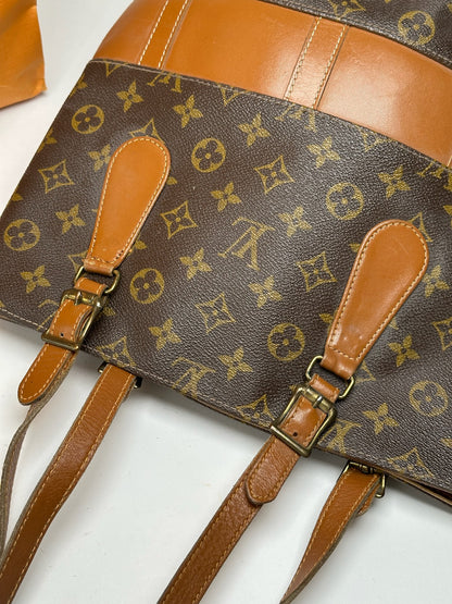 Vintage Louis Vuitton Leather Monogram Bucket bag brown