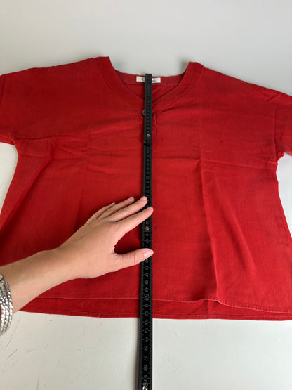 Vintage Chloe Cotton Blend Top Red L