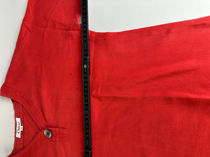 Vintage Chloe Cotton Blend Top Red L