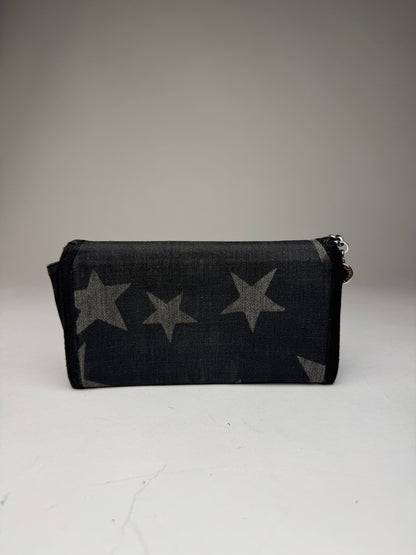 Vintage Stella Mc Cartney Star Emblossed Falabella Wallet Anthracite Black