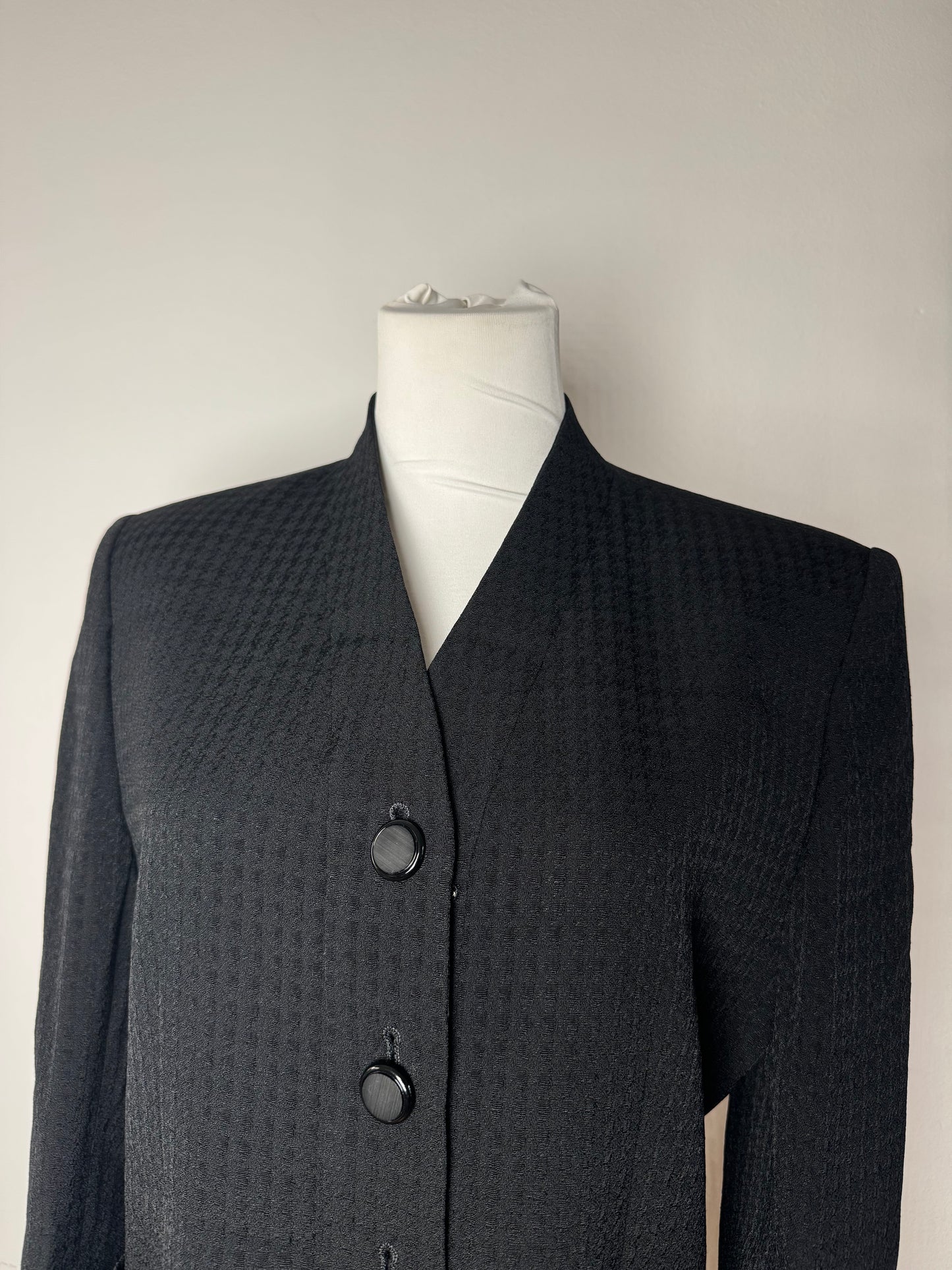 Vintage Givenchy Wool Blazer / Short Trenchcoat M/L black