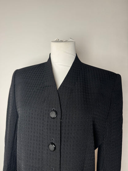 Vintage Givenchy Wool Blazer / Short Trenchcoat M/L black