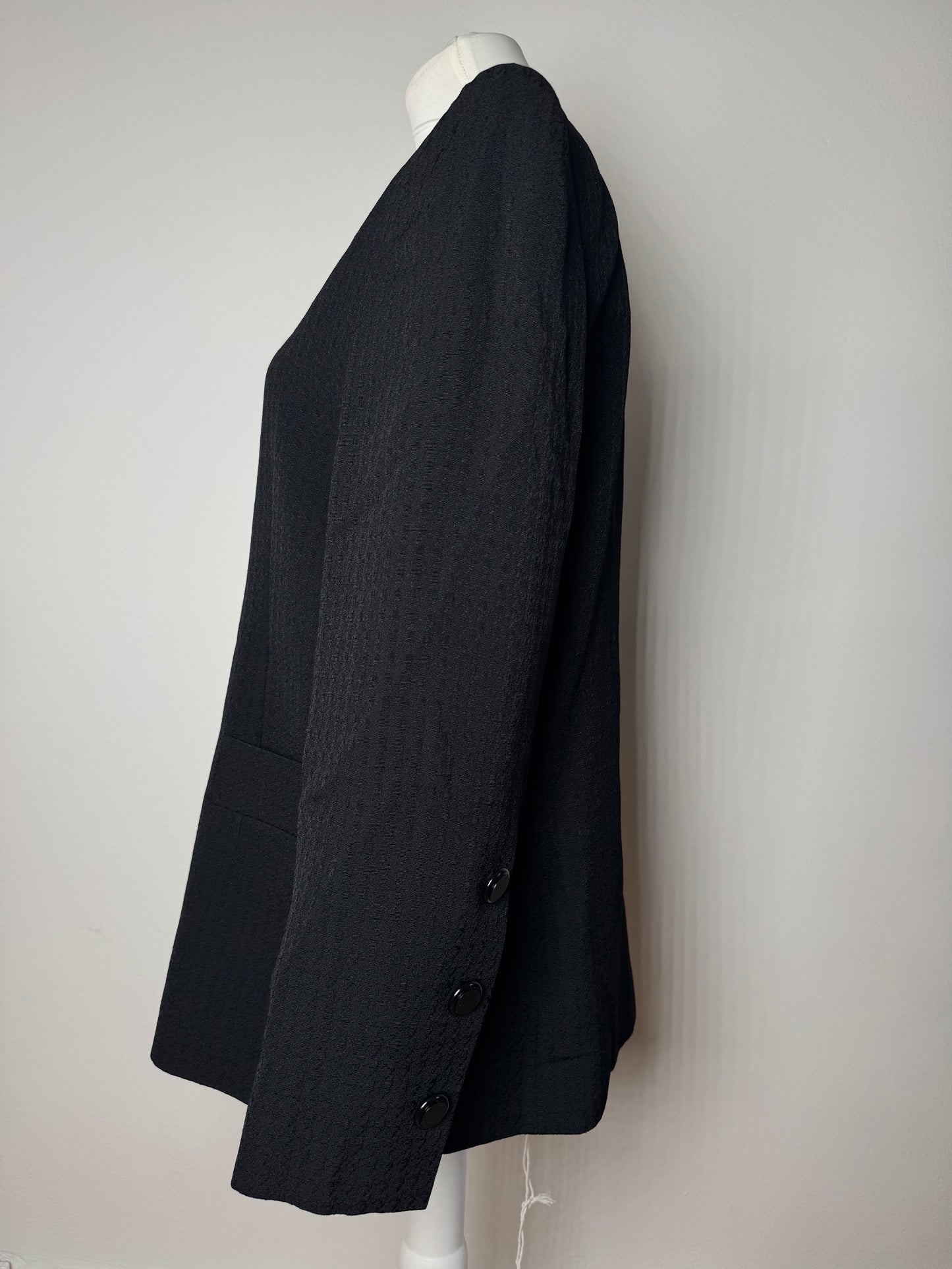 Vintage Givenchy Wool Blazer / Short Trenchcoat M/L black