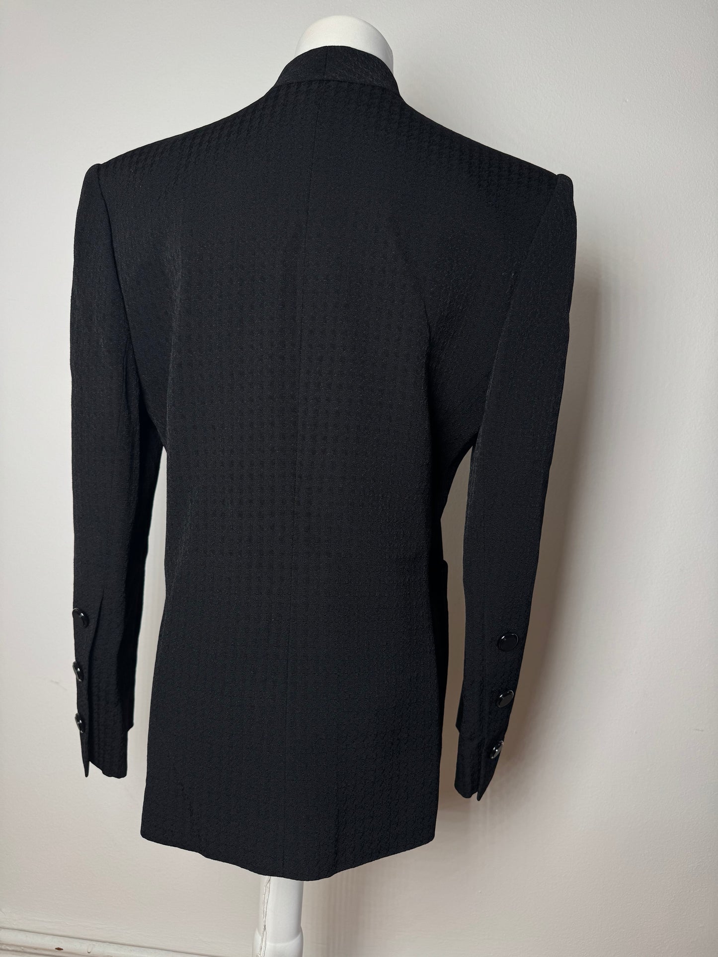 Vintage Givenchy Wool Blazer / Short Trenchcoat M/L black