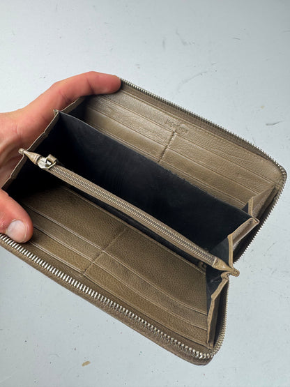 Vintage Yves Saint Laurent Zippy Leather Wallet Brown