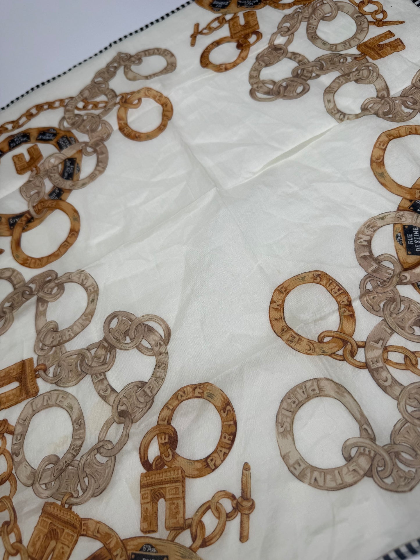 Vintage Celine Cloth beige gold