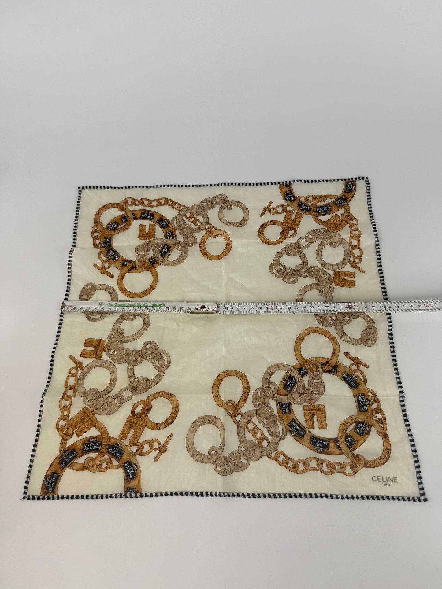 Vintage Celine Cloth beige gold