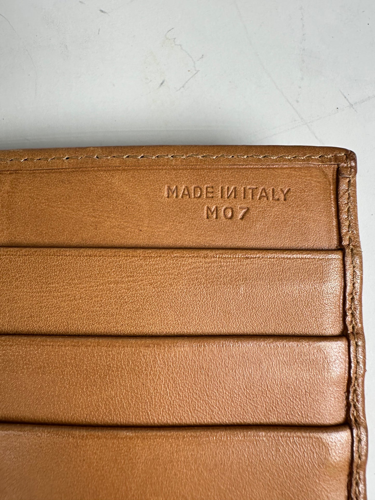 Vintage Celine Macadam Canvas Wallet Beige Tan