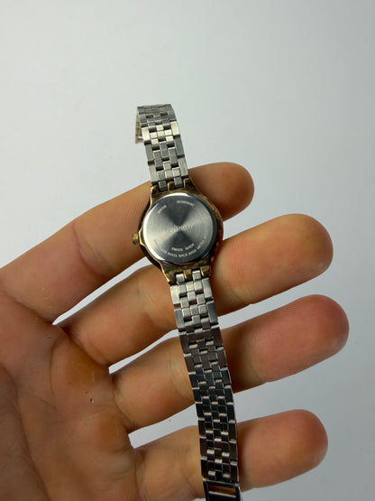 Vintage Givenchy Two-Tone Bracelet Watch Late 1980s Gold Silver