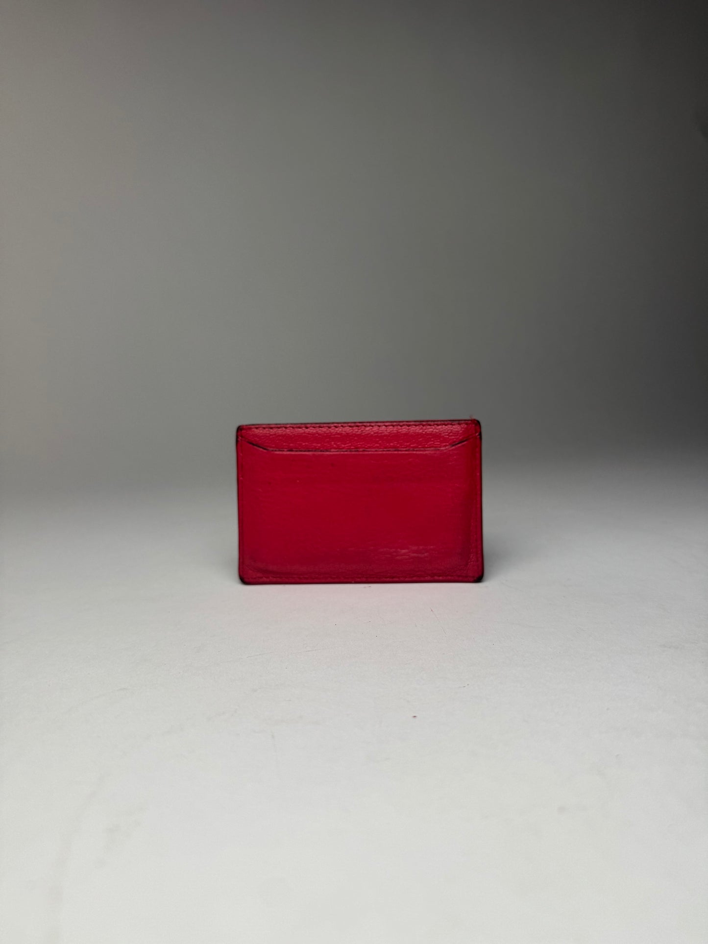 Vintage Miu Miu Leather Card Holder Red