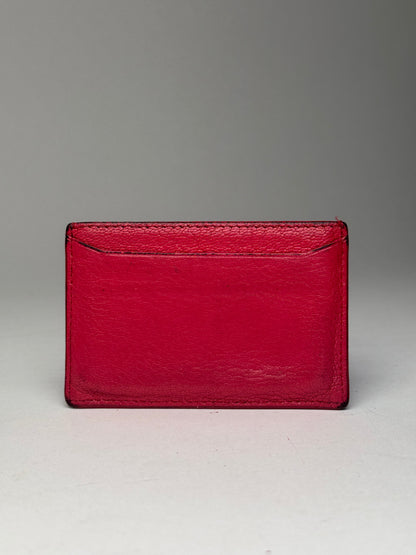 Vintage Miu Miu Leather Card Holder Red