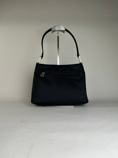 Vintage Givenchy Nylon Shoulder Bag Black Silver