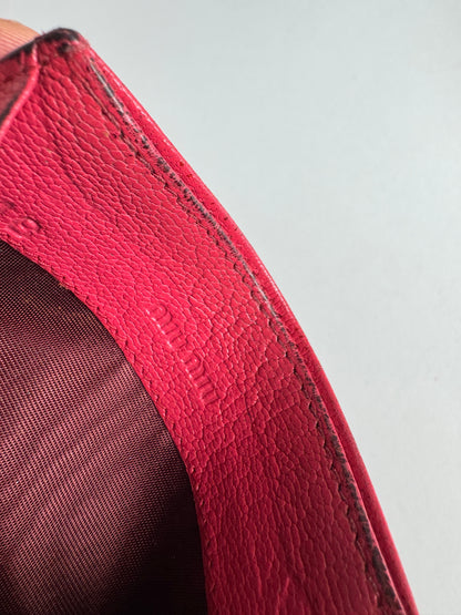 Vintage Miu Miu Leather Card Holder Red