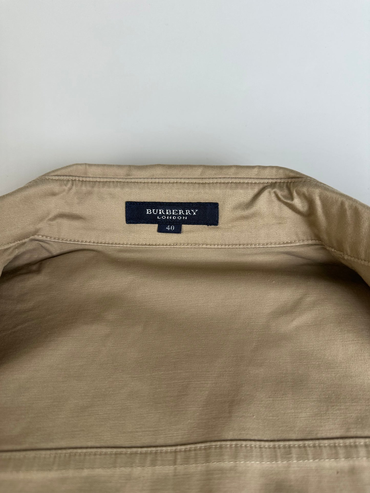 Vintage Burberry Sleeveless Cotton Blend Blouse Beige L