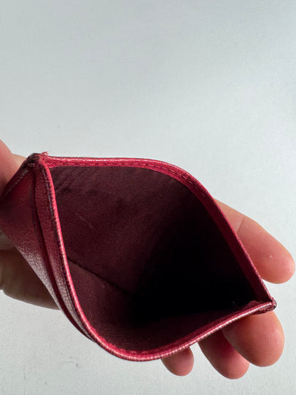Vintage Miu Miu Leather Card Holder Red