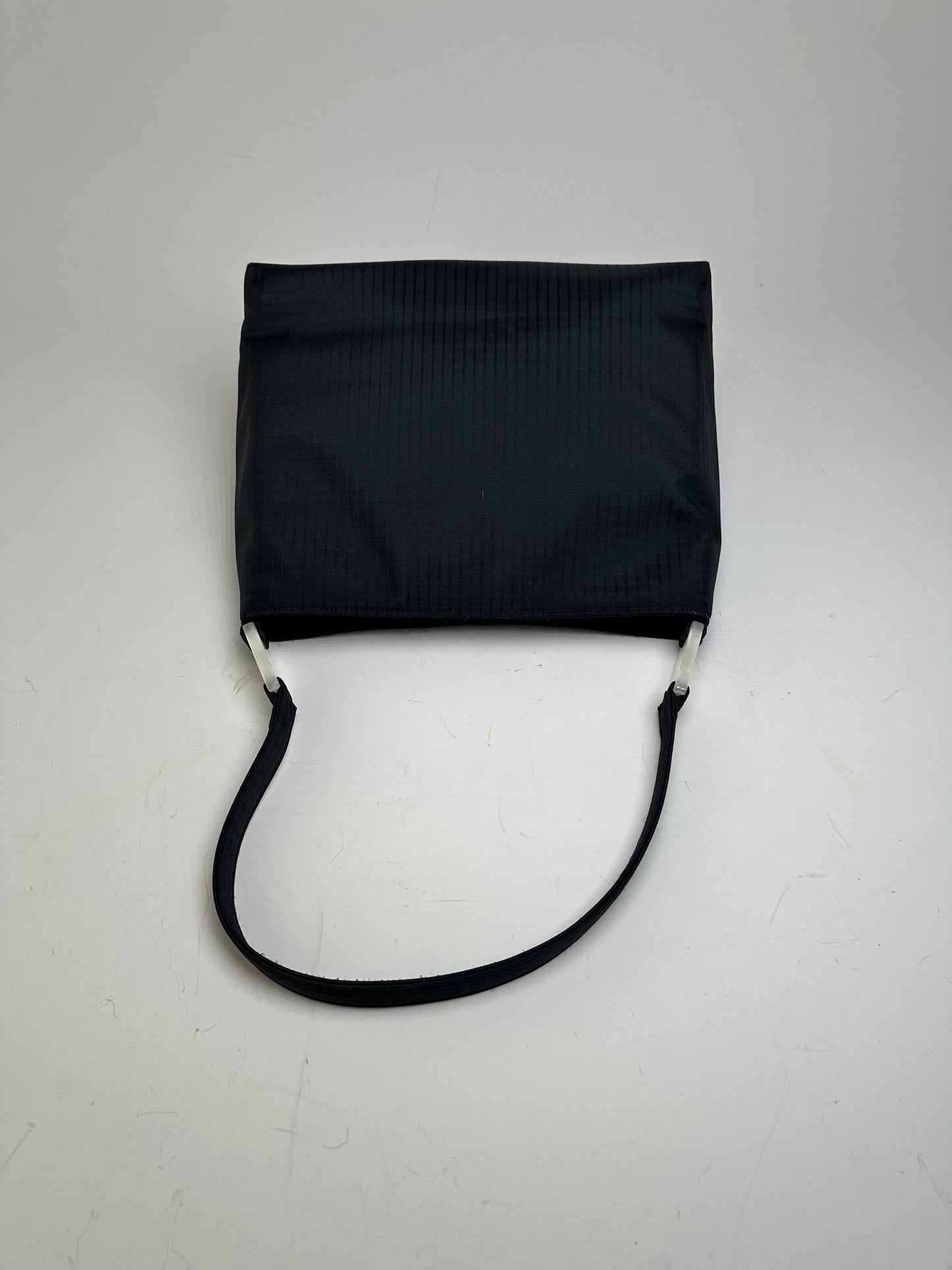 Vintage Givenchy Nylon Shoulder Bag Black Silver