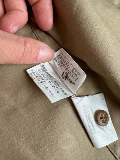 Vintage Burberry Sleeveless Cotton Blend Blouse Beige L