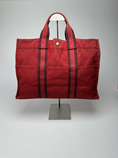 Vintage Hermes Canvas Shopper res