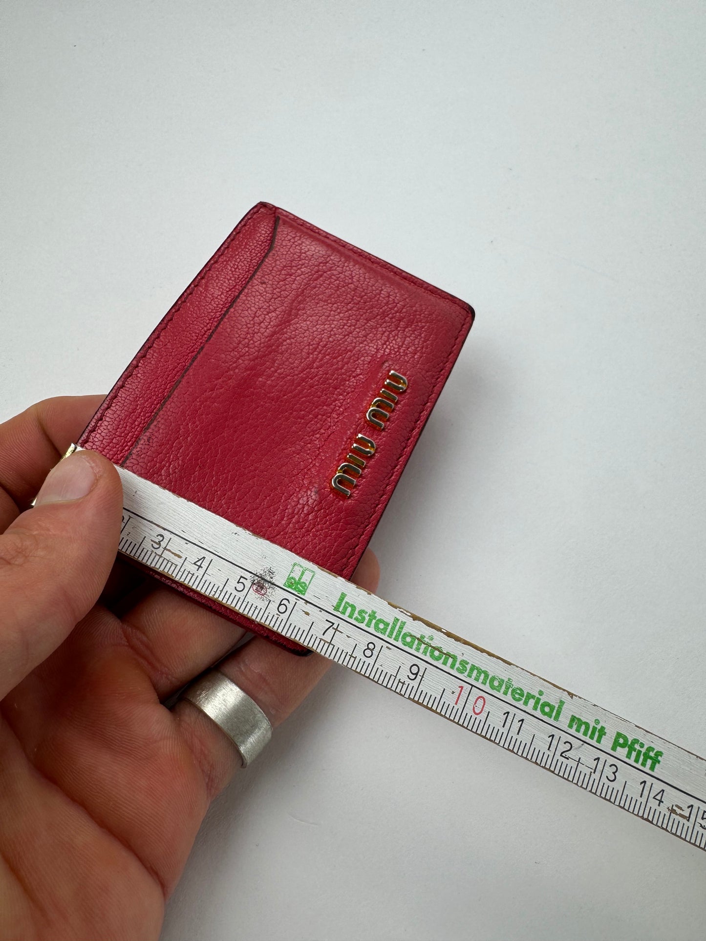 Vintage Miu Miu Leather Card Holder Red