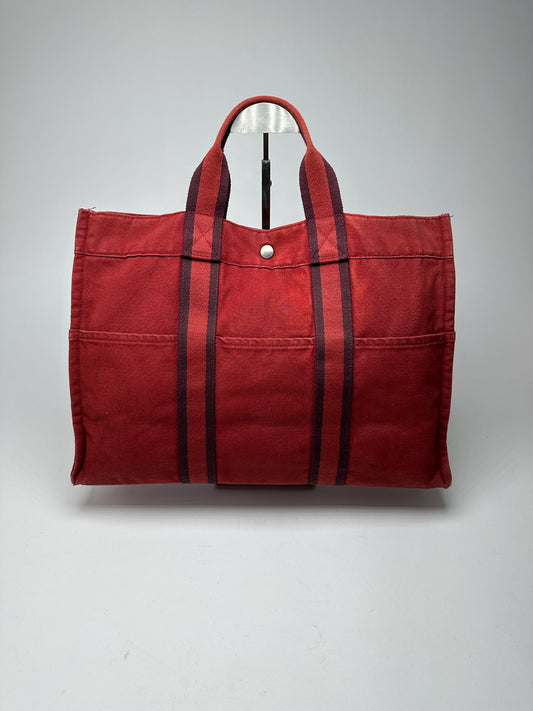 Vintage Hermes Canvas Shopper res