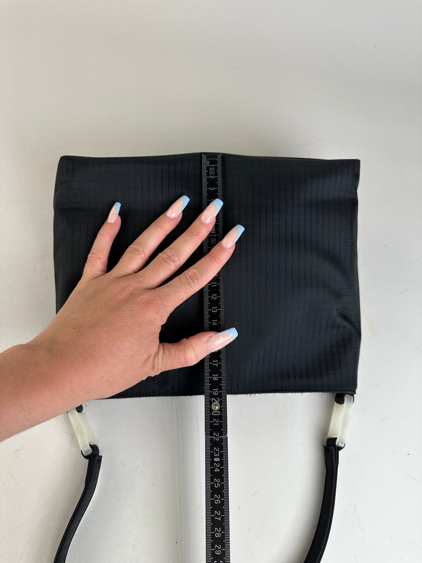 Vintage Givenchy Nylon Shoulder Bag Black Silver