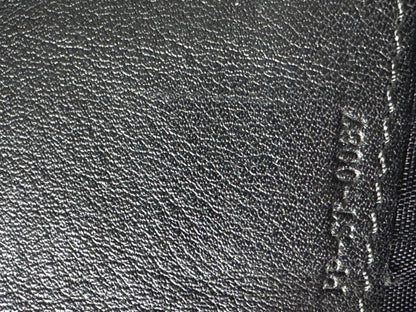 Vintage Celine Paris Monogram Leather Wallet Black