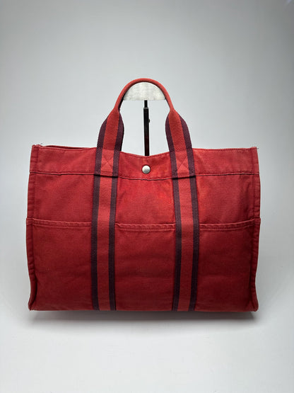 Vintage Hermes Canvas Shopper res
