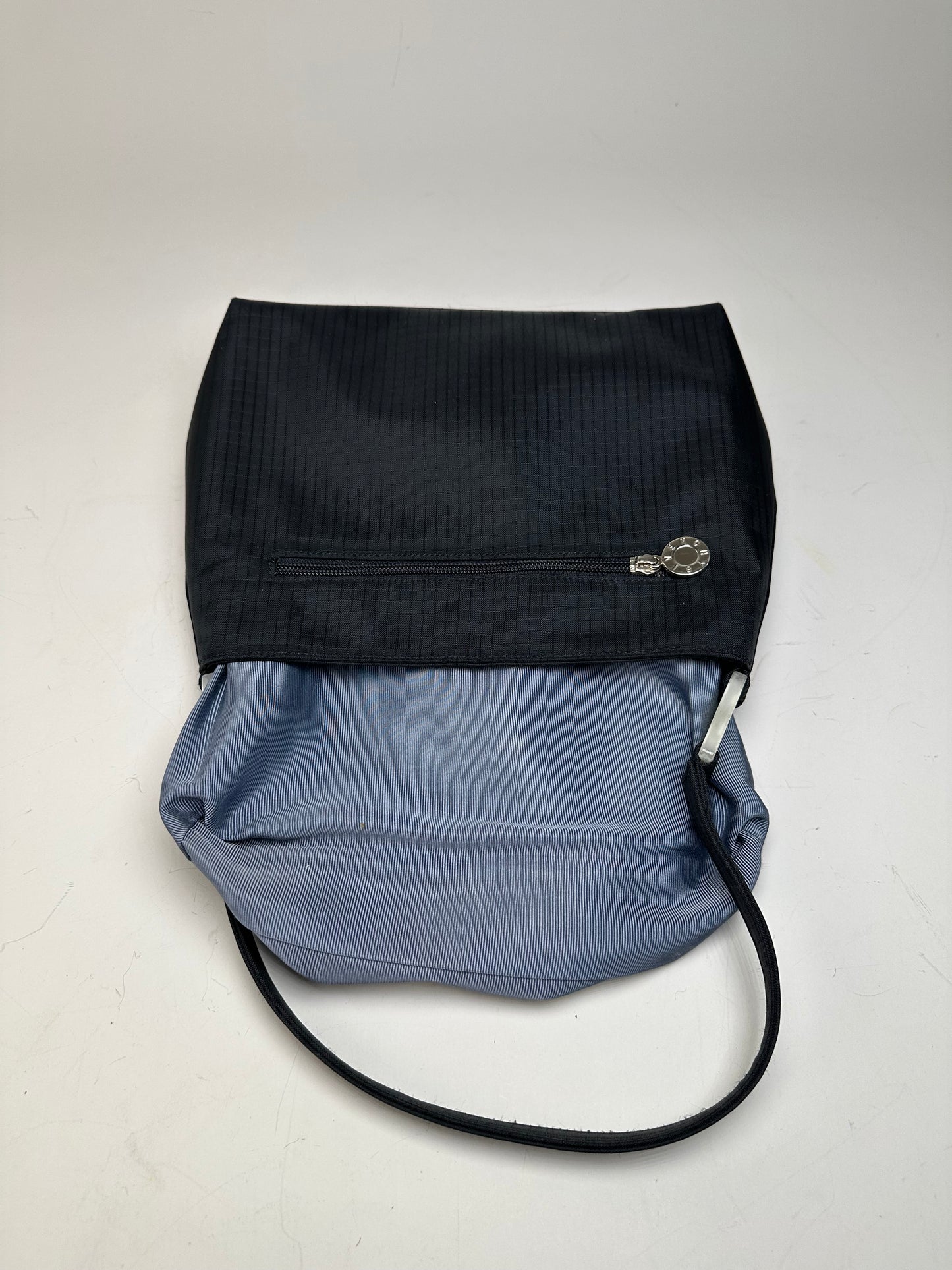 Vintage Givenchy Nylon Shoulder Bag Black Silver