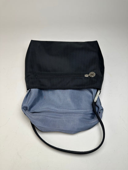 Vintage Givenchy Nylon Shoulder Bag Black Silver