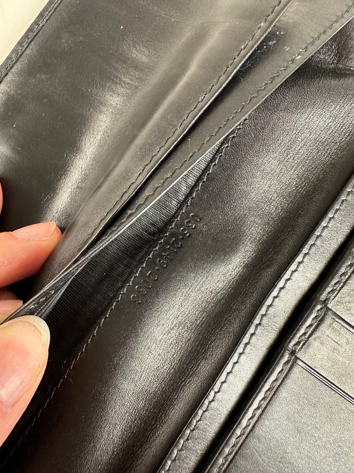 Vintage Gucci GG Logo Leather Wallet Black