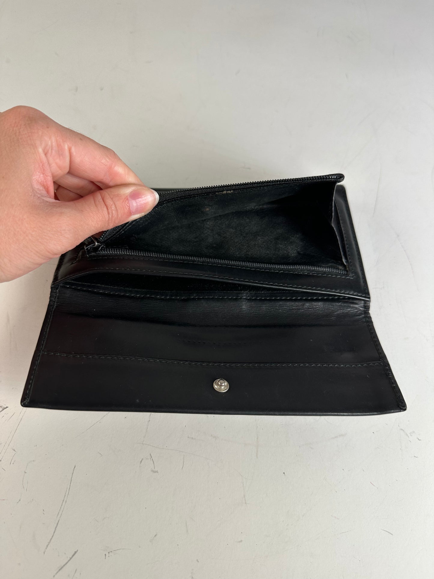 Vintage Gucci GG Logo Leather Wallet Black