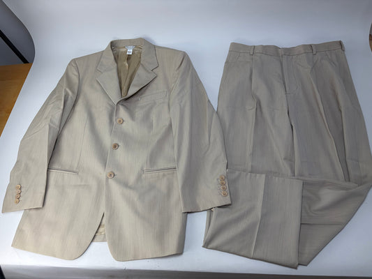 Vintage Gianni Versace Men's Silk Blend Suit Set Beige M