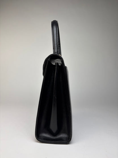 Vintage Givenchy Structured Top-Handle Bag Late 1970s Black