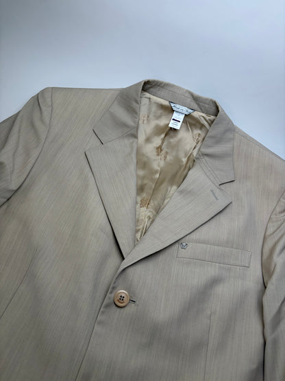Vintage Gianni Versace Men's Silk Blend Suit Set Beige M