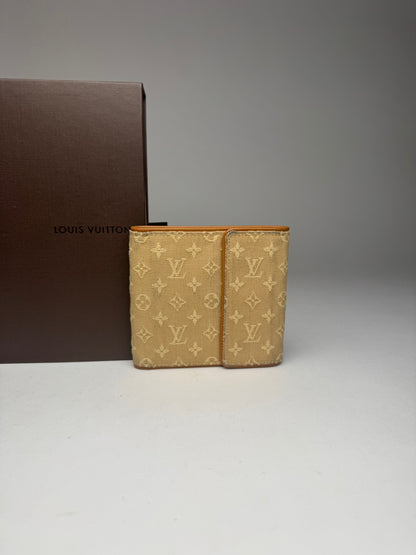 Vintage Louis Vuitton Canvas Monogram Wallet Yellow white