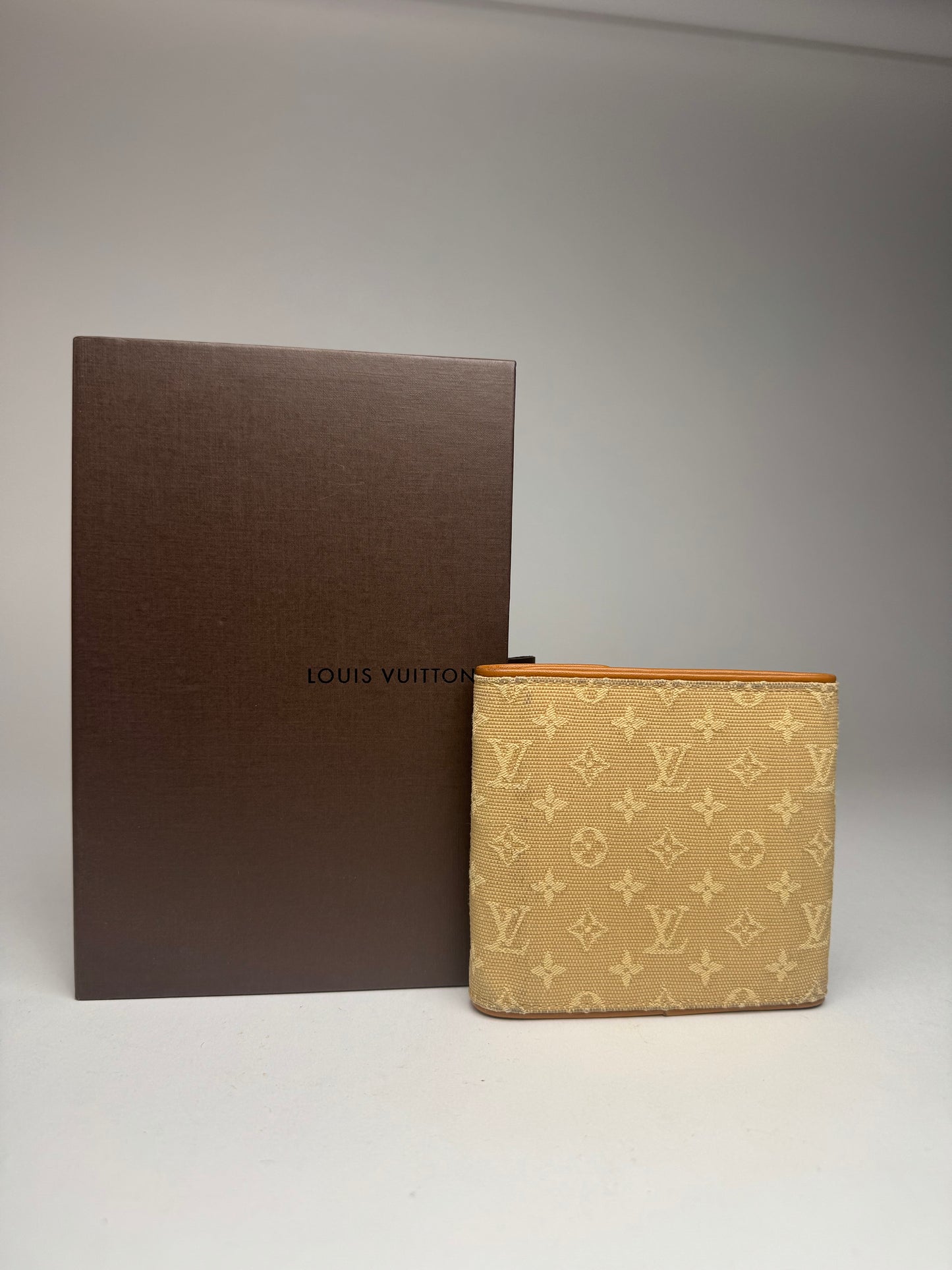 Vintage Louis Vuitton Canvas Monogram Wallet Yellow white