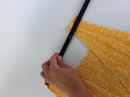Vintage Issey Miyake Pleated Maxi Dress Yellow White M